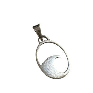 Rhode Island Wave Pendant 950 Sterling Silver Green River Silver Co